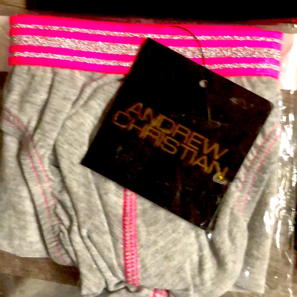 Andrew Christian Grey and Pink Boy Brief from a 3 pack.